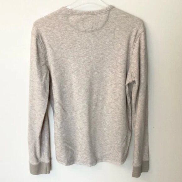 Lucky Brand Long Sleeve Henley Shirt - Oatmeal - M - Picture 4 of 6